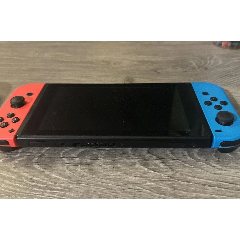 Nintendo Switch HAC-001(-01) 32GB Neon Red Blue Joy-Con Tested Working Reset